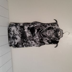 LANE BRYANT Black and White Sleeveless Drape Neck Shirt Size 18/20